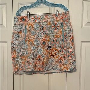 Talbots Floral Skort - Orange and Blue 1X